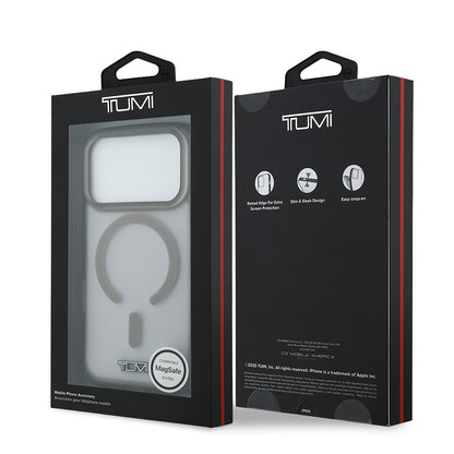 Apple iPhone 17 Pro Kılıf TUMI Orjinal Lisanslı M-safe Şarj Özellikli Buzlu Transparan Kapak Haki