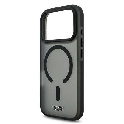 Apple iPhone 17 Pro Kılıf TUMI Orjinal Lisanslı M-safe Şarj Özellikli Buzlu Transparan Kapak Siyah