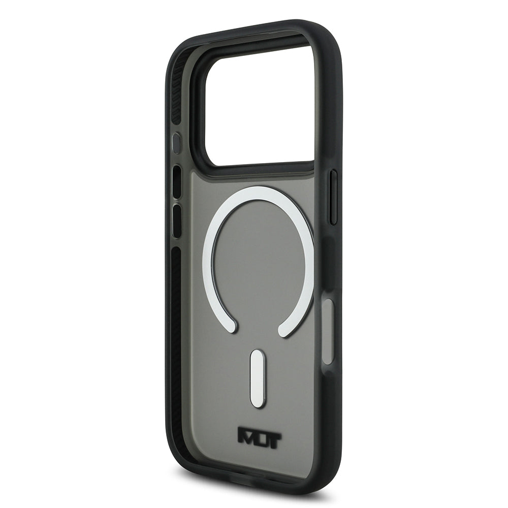 Apple iPhone 17 Pro Kılıf TUMI Orjinal Lisanslı M-safe Şarj Özellikli Buzlu Transparan Kapak Siyah