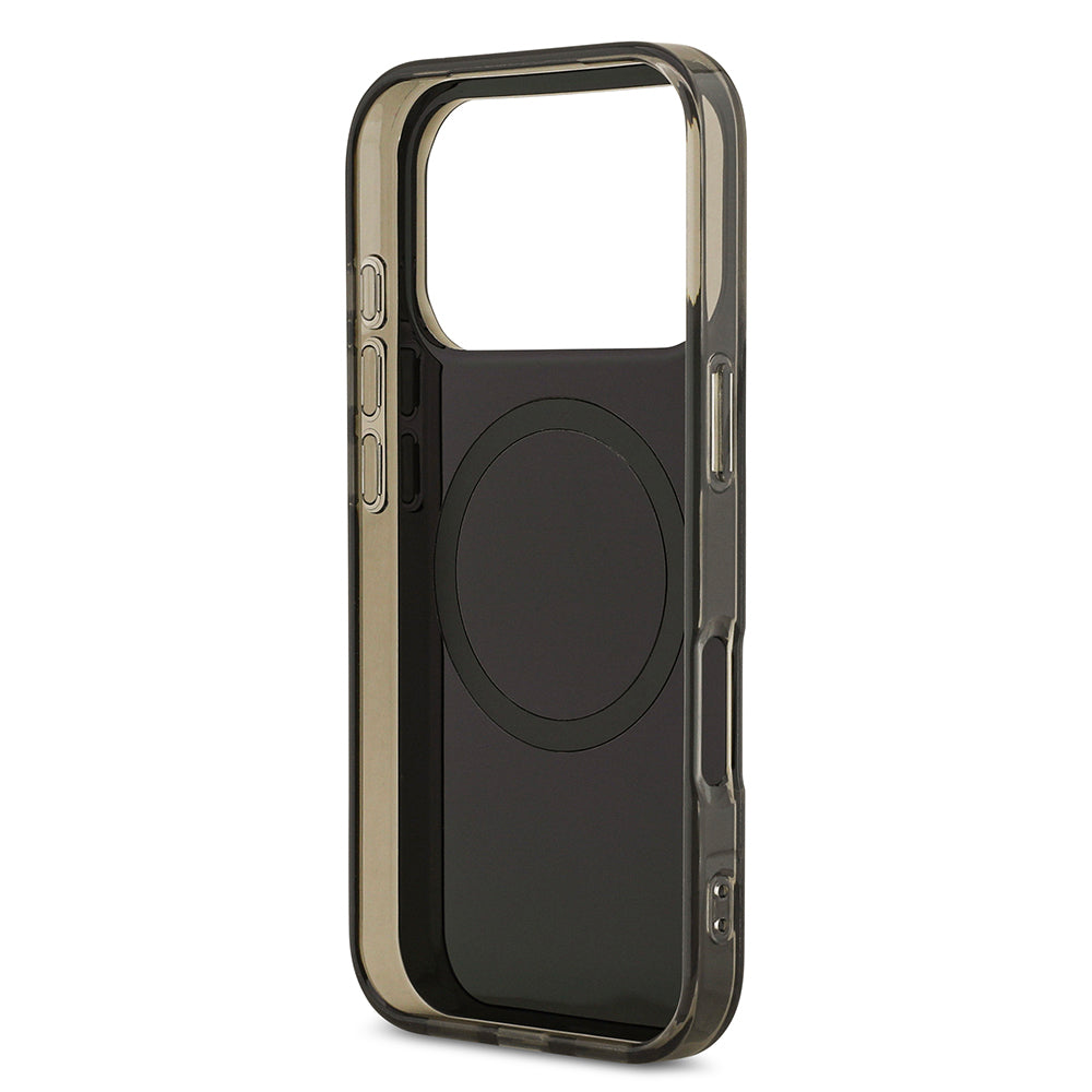 Apple iPhone 17 Pro Kılıf U.S. Polo Assn. Orjinal Lisanslı M-safe Şarj Özellikli IML Double Horse Stripe Logolu Kapak Siyah