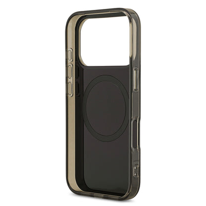 Apple iPhone 17 Pro Kılıf U.S. Polo Assn. Orjinal Lisanslı M-safe Şarj Özellikli IML Double Horse Stripe Logolu Kapak Siyah