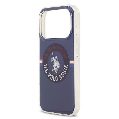 Apple iPhone 17 Pro Kılıf U.S. Polo Assn. Orjinal Lisanslı M-safe Şarj Özellikli IML Stripe Logolu Kapak Lacivert