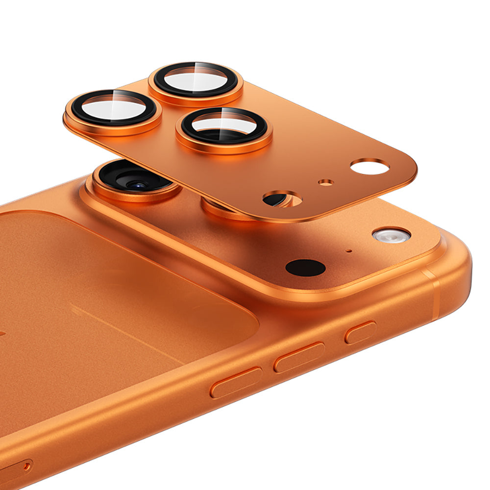 Apple iPhone 17 Pro Max Benks Glass Warrior Anti Reflective Metal Kamera Lens Koruyucu Turuncu