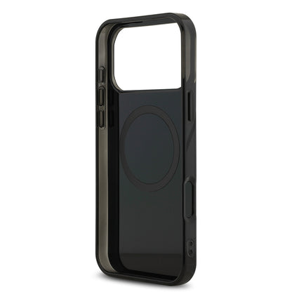 Apple iPhone 17 Pro Max Kılıf AMG Orjinal Lisanslı Çift Katmanlı Büyük Logolu Petek Desenli Kapak Siyah