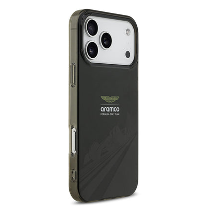 Apple iPhone 17 Pro Max Kılıf Aston Martin Orjinal Lisanslı M-safe Şarj Özellikli IML Baskı Logolu Formula Tasarımlı Kapak Siyah