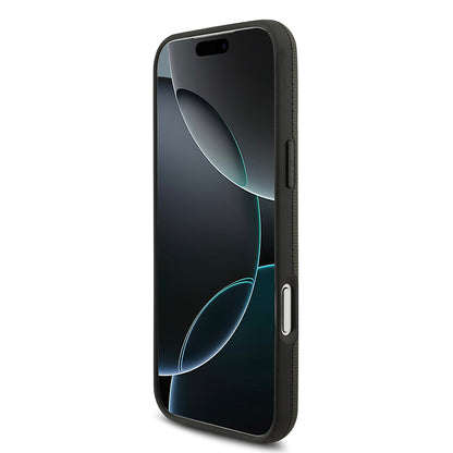 Apple iPhone 17 Pro Max Kılıf BMW Orjinal Lisanslı M-safe Şarj Özellikli Metal Logolu Delikli M Dizayn Deri Kapak Gri