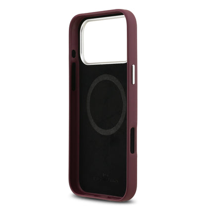 Apple iPhone 17 Pro Max Kılıf BMW Orjinal Lisanslı M-safe Şarj Özellikli Metal Logolu Tam Kaplama Deri Kapak Gri