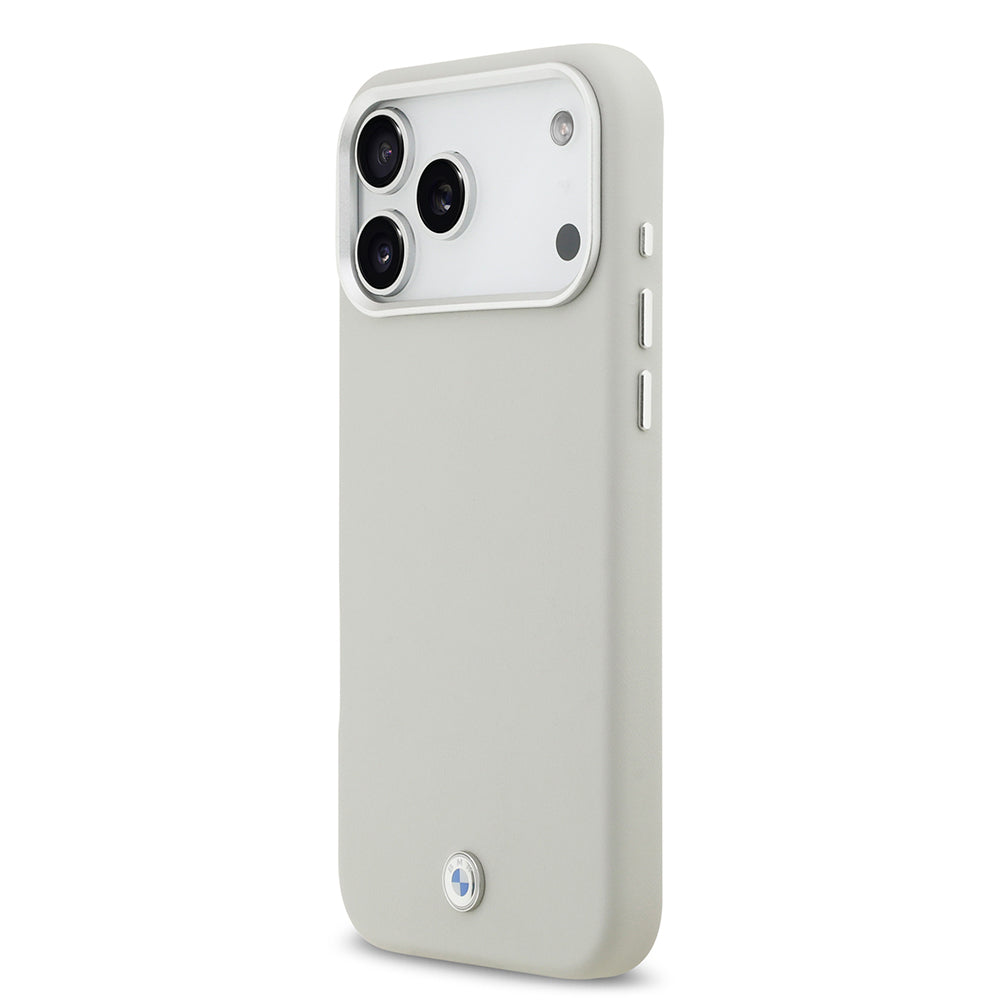 Apple iPhone 17 Pro Max Kılıf BMW Orjinal Lisanslı M-safe Şarj Özellikli Metal Logolu Tam Kaplama Deri Kapak Siyah