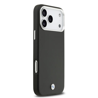 Apple iPhone 17 Pro Max Kılıf BMW Orjinal Lisanslı M-safe Şarj Özellikli Metal Logolu Tam Kaplama Deri Kapak Siyah