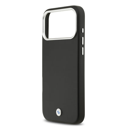 Apple iPhone 17 Pro Max Kılıf BMW Orjinal Lisanslı M-safe Şarj Özellikli Metal Logolu Tam Kaplama Deri Kapak Kırmızı