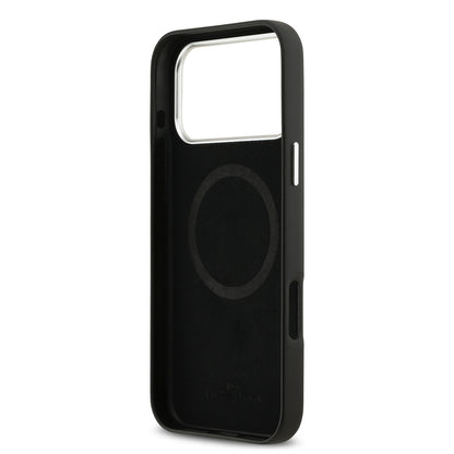 Apple iPhone 17 Pro Max Kılıf BMW Orjinal Lisanslı M-safe Şarj Özellikli Metal Logolu Tam Kaplama Deri Kapak Gri