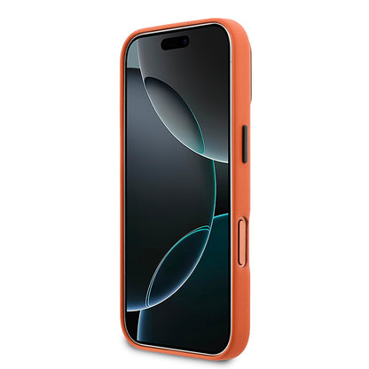 Apple iPhone 17 Pro Max Kılıf BMW Orjinal Lisanslı M-safe Şarj Özellikli Standlı Metal Kamera Çerçeveli M Logolu PU Deri Kapak