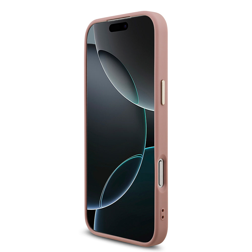 Apple iPhone 17 Pro Max Kılıf Guess Orjinal Lisanslı 4G Büyük Metal Kamera Çerçeveli ve Logolu Glitter Kapak Gri