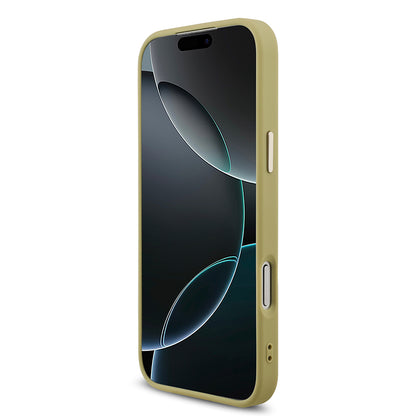 Apple iPhone 17 Pro Max Kılıf Guess Orjinal Lisanslı 4G Büyük Metal Kamera Çerçeveli ve Logolu Glitter Kapak Gri