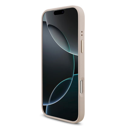 Apple iPhone 17 Pro Max Kılıf Guess Orjinal Lisanslı 4G Büyük Metal Logolu Kalın Askılı Kapak Siyah