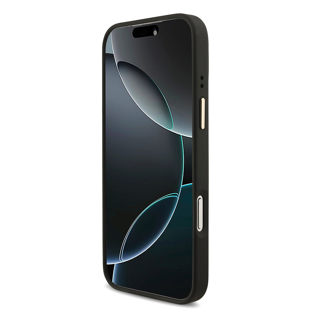 Apple iPhone 17 Pro Max Kılıf Guess Orjinal Lisanslı 4G Büyük Metal Logolu Kalın Askılı Kapak Kahverengi