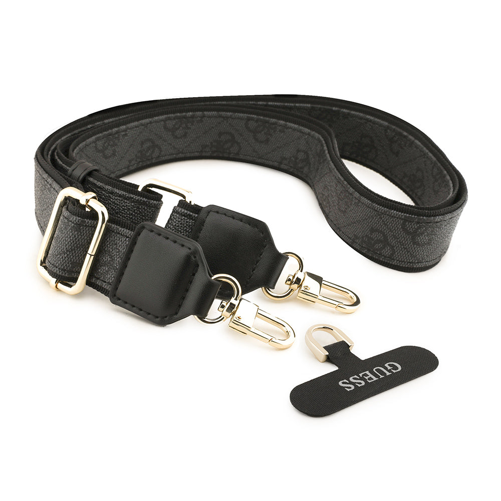 Apple iPhone 17 Pro Max Kılıf Guess Orjinal Lisanslı 4G Büyük Metal Logolu Kalın Askılı Kapak Pembe