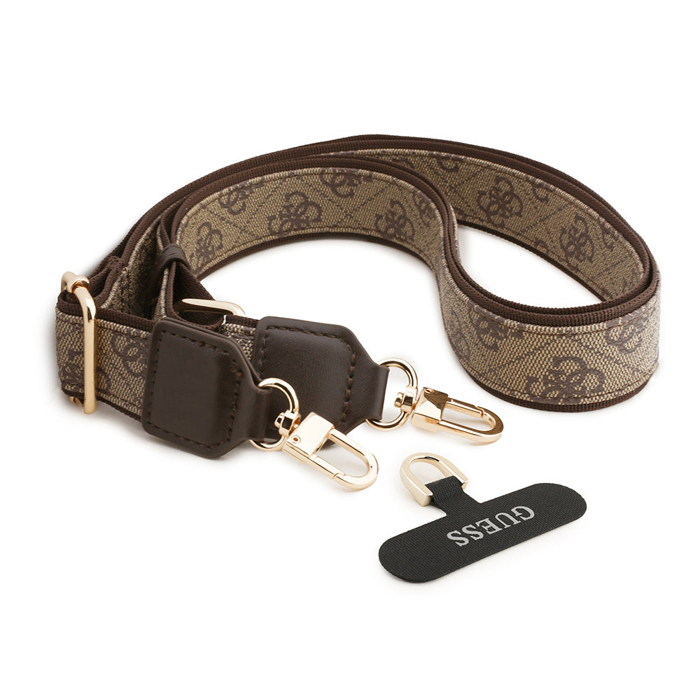 Apple iPhone 17 Pro Max Kılıf Guess Orjinal Lisanslı 4G Büyük Metal Logolu Kalın Askılı Kapak Pembe