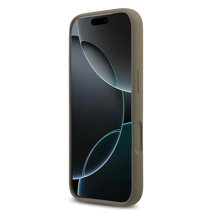 Apple iPhone 17 Pro Max Kılıf Guess Orjinal Lisanslı Grained Yazı Logolu Kapak Yeşil