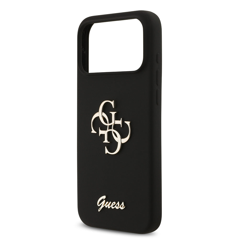 Apple iPhone 17 Pro Max Kılıf Guess Orjinal Lisanslı Grained Yazı Logolu Kapak Kahverengi