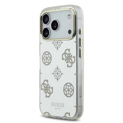 Apple iPhone 17 Pro Max Kılıf Guess Orjinal Lisanslı Metal Kamera Çerçeveli Simli Aynalı Kapak Gümüş