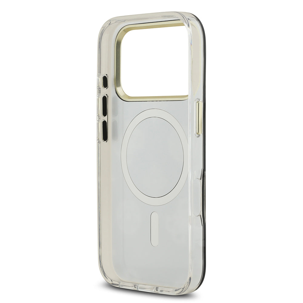 Apple iPhone 17 Pro Max Kılıf Guess Orjinal Lisanslı Metal Kamera Çerçeveli Simli Aynalı Kapak Gold