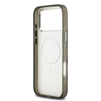 Apple iPhone 17 Pro Max Kılıf Karl Lagerfeld Orjinal Lisanslı M-safe Şarj Özellikli IML Leopar Baskılı Kapak Siyah