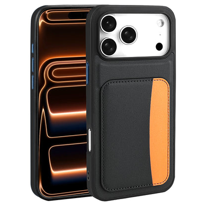 Apple iPhone 17 Pro Max Kılıf Kartlıklı Zore X-Kart Silikon Kapak Kahverengi