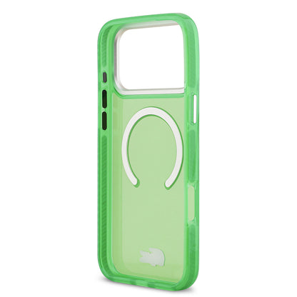 Apple iPhone 17 Pro Max Kılıf Lacoste Orjinal Lisanslı M-safe Şarj Özellikli İkonik Timsah Logolu Buzlu Kapak Beyaz