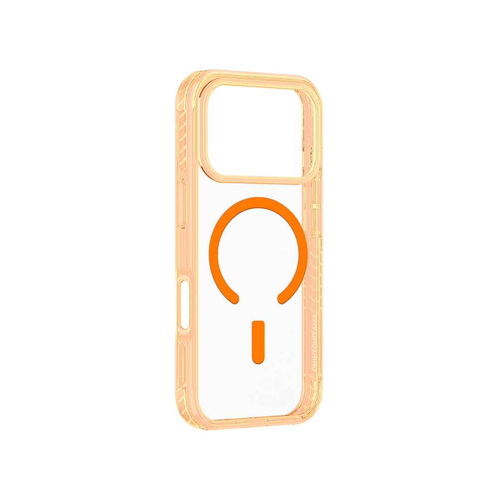 Apple iPhone 17 Pro Max Kılıf M-Safe Şarj Özellikli Airbag Tasarımlı AmazingThing Titan Pro Serisi Kapak Turuncu