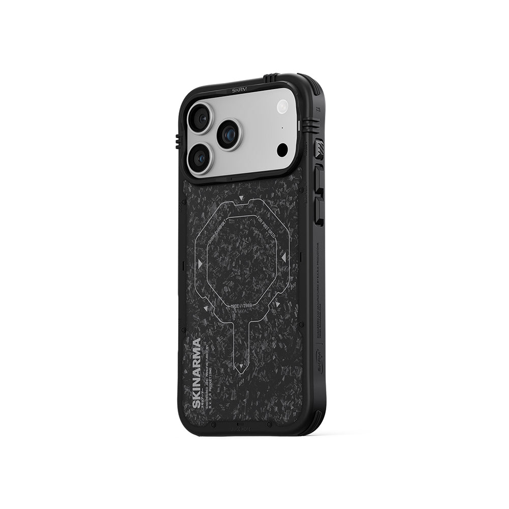 Apple iPhone 17 Pro Max Kılıf M-safe Şarj Özellikli Airbag Tasarımlı Skinarma Vektor Kapak Siyah