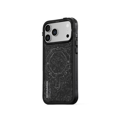 Apple iPhone 17 Pro Max Kılıf M-safe Şarj Özellikli Airbag Tasarımlı Skinarma Vektor Kapak Siyah