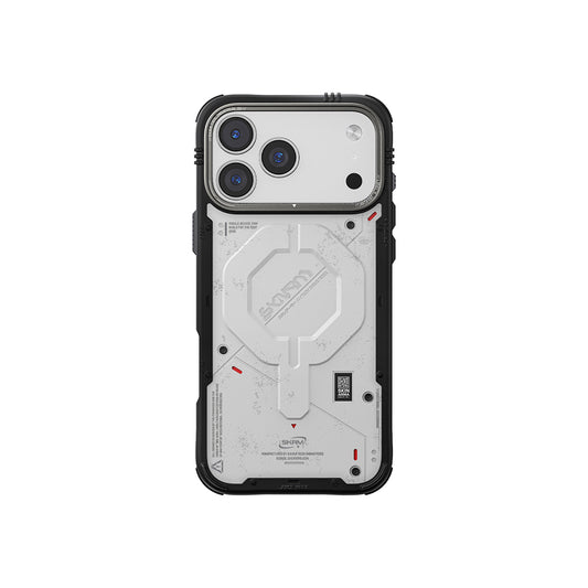 Apple iPhone 17 Pro Max Kılıf M-Safe Şarj Özellikli Airbag Tasarımlı Skinarma Vigor Kapak Beyaz