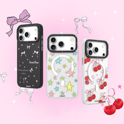 Apple iPhone 17 Pro Max Kılıf M-Safe Şarj Özellikli Airbagli Çift Katmanlı Youngkit Sweathart Serisi Kapak Siyah