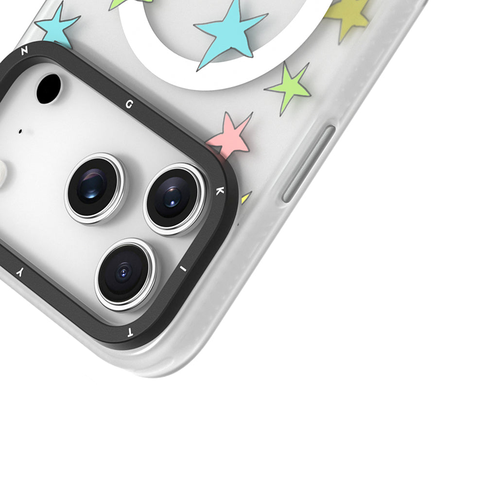 Apple iPhone 17 Pro Max Kılıf M-Safe Şarj Özellikli Airbagli Çift Katmanlı Youngkit Sweathart Serisi Kapak Gri