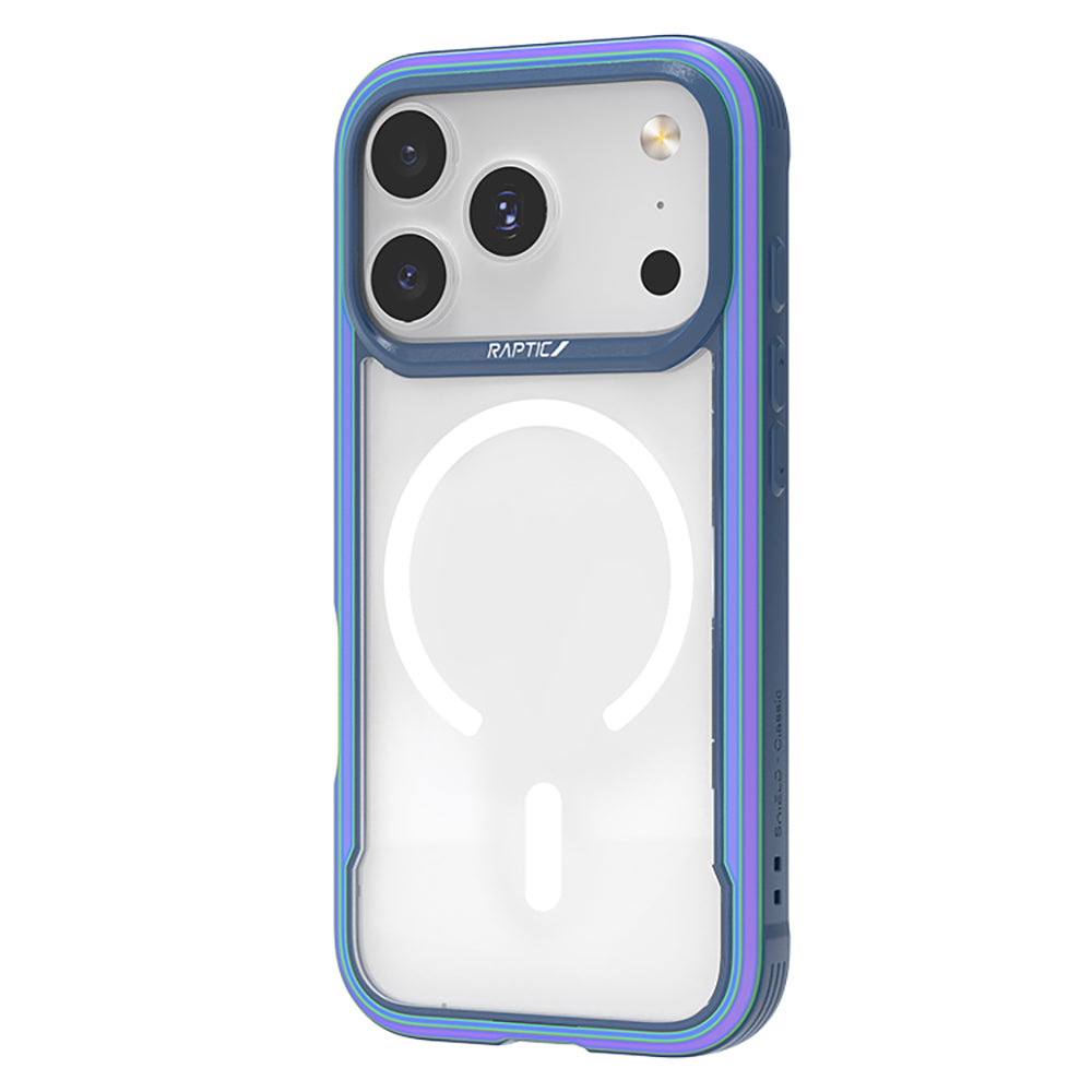 Apple iPhone 17 Pro Max Kılıf M-safe Şarj Özellikli Airbagli Raptic Shield Serisi Şeffaf Arka Yüzey Kapak Colorful