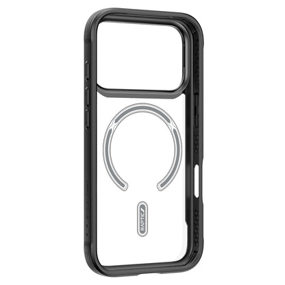 Apple iPhone 17 Pro Max Kılıf M-safe Şarj Özellikli Airbagli Raptic Shield Serisi Şeffaf Arka Yüzey Kapak Siyah