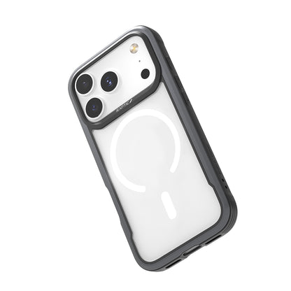 Apple iPhone 17 Pro Max Kılıf M-safe Şarj Özellikli Airbagli Raptic Shield Serisi Şeffaf Arka Yüzey Kapak Siyah