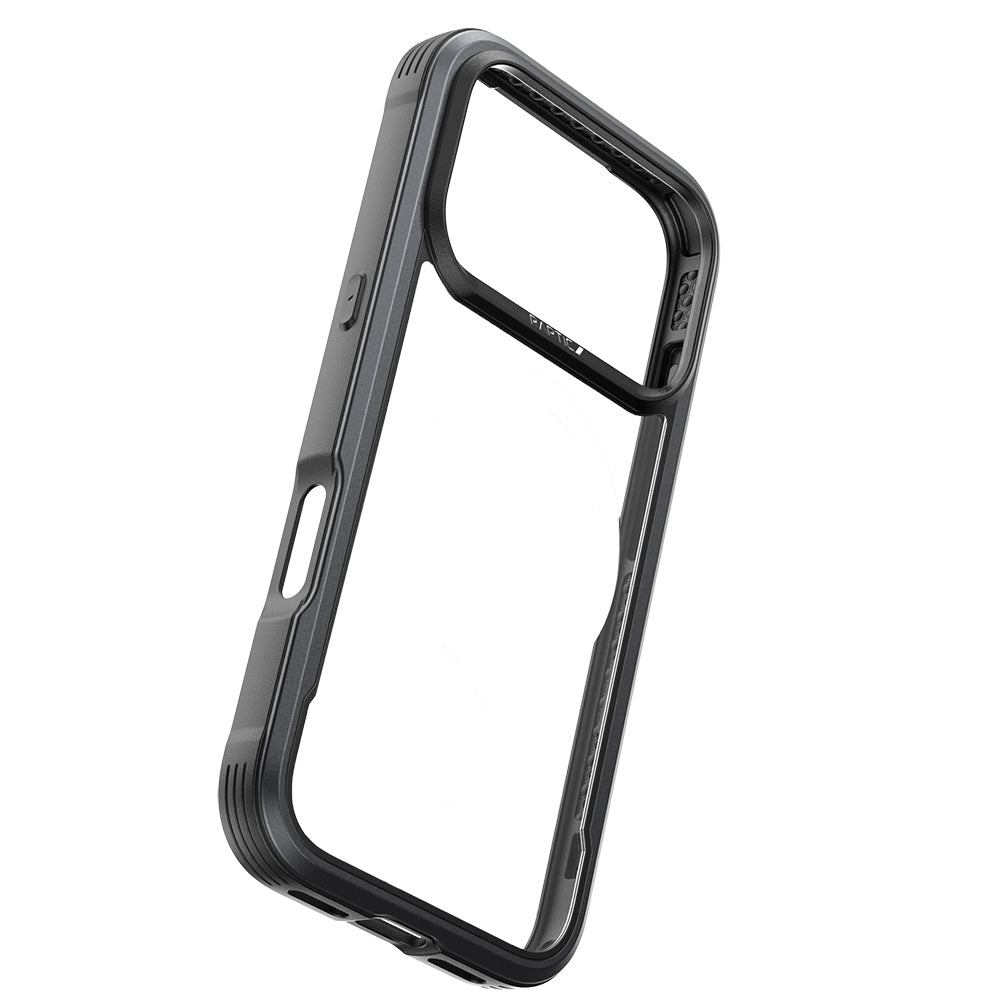 Apple iPhone 17 Pro Max Kılıf M-safe Şarj Özellikli Airbagli Raptic Shield Serisi Şeffaf Arka Yüzey Kapak Siyah