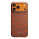 Apple iPhone 17 Pro Max Kılıf M-safe Şarj Özellikli Aramid Fiber Pitaka Tactile Woven Monogram Serisi Kapak