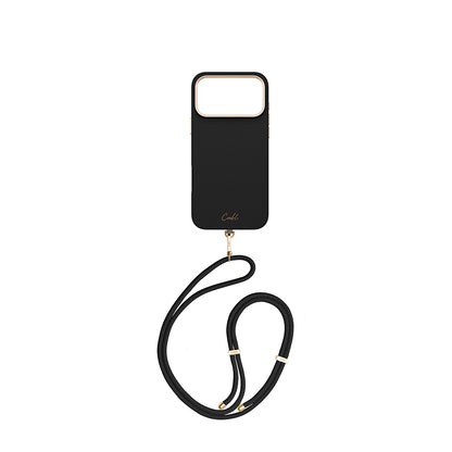 Apple iPhone 17 Pro Max Kılıf M-safe Şarj Özellikli Askı İpli Coehl Mirelle Kapak Siyah