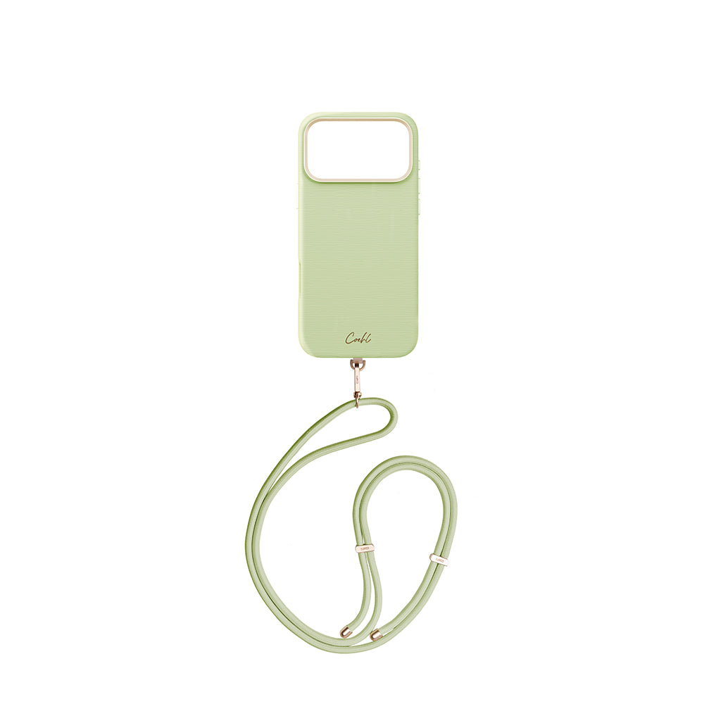 Apple iPhone 17 Pro Max Kılıf M-safe Şarj Özellikli Askı İpli Coehl Mirelle Kapak Kahverengi