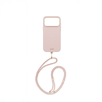Apple iPhone 17 Pro Max Kılıf M-safe Şarj Özellikli Askı İpli Coehl Mirelle Kapak Pembe