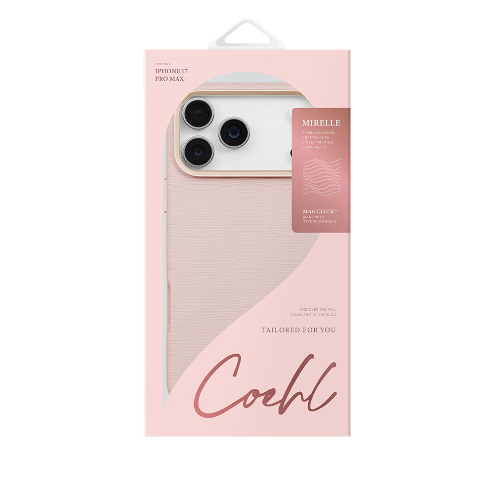 Apple iPhone 17 Pro Max Kılıf M-safe Şarj Özellikli Askı İpli Coehl Mirelle Kapak Pembe