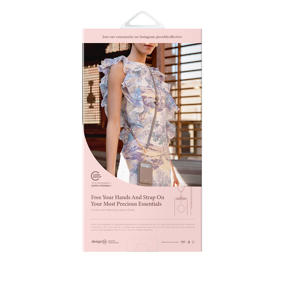 Apple iPhone 17 Pro Max Kılıf M-safe Şarj Özellikli Askı İpli Coehl Mirelle Kapak Pembe