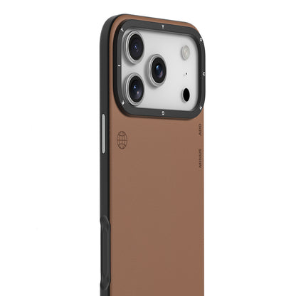 Apple iPhone 17 Pro Max Kılıf M-safe Şarj Özellikli Basit Mat Deri Desenli Youngkit Tech Fashion Serisi Kapak Gri