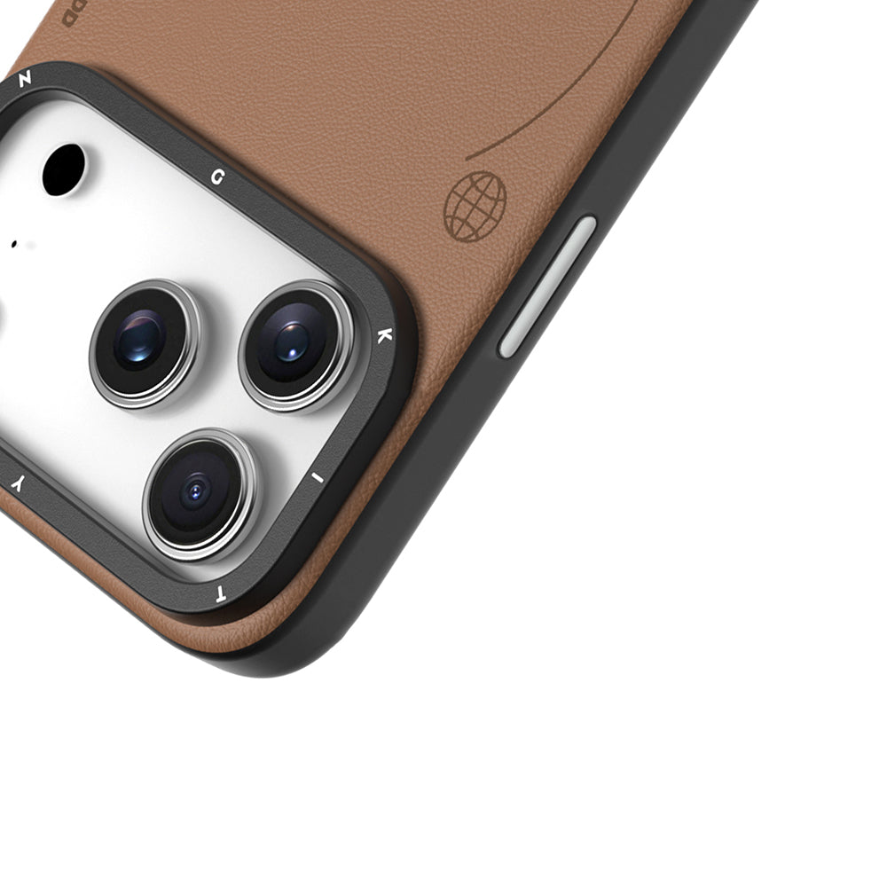 Apple iPhone 17 Pro Max Kılıf M-safe Şarj Özellikli Basit Mat Deri Desenli Youngkit Tech Fashion Serisi Kapak Gri