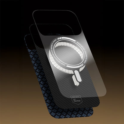 Apple iPhone 17 Pro Max Kılıf M-Safe Şarj Özellikli Benks ArmorAir ArmorGrid Serisi Kevlar Kapak Gold