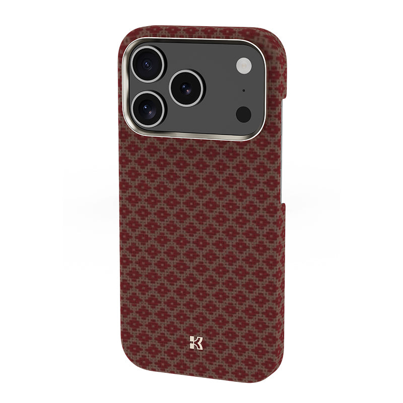 Apple iPhone 17 Pro Max Kılıf M-Safe Şarj Özellikli Benks ArmorAir ArmorGrid Serisi Kevlar Kapak Turuncu