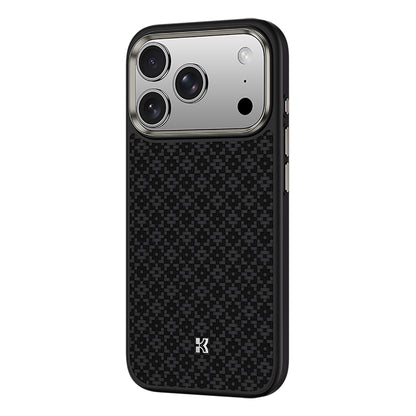 Apple iPhone 17 Pro Max Kılıf M-Safe Şarj Özellikli Benks ArmorPro ArmorGrid Serisi Kevlar Kapak Siyah